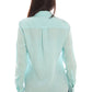 Light Blue Linen Women Shirt