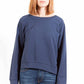 Blue Cotton Women Sweater