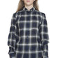 Blue Cotton Women Shirt