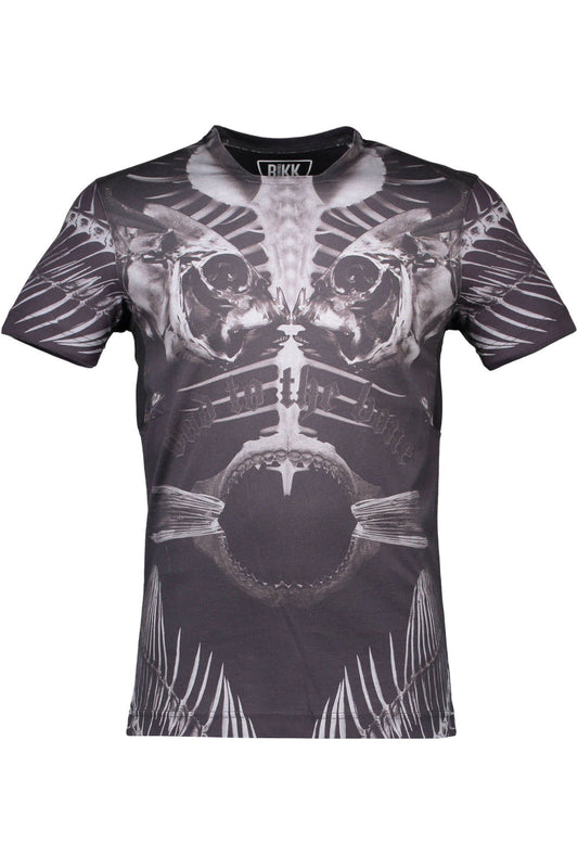 Black Cotton Men T-Shirt