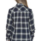 Blue Cotton Women Shirt