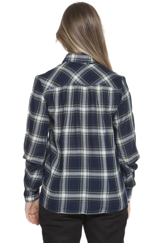 Blue Cotton Women Shirt