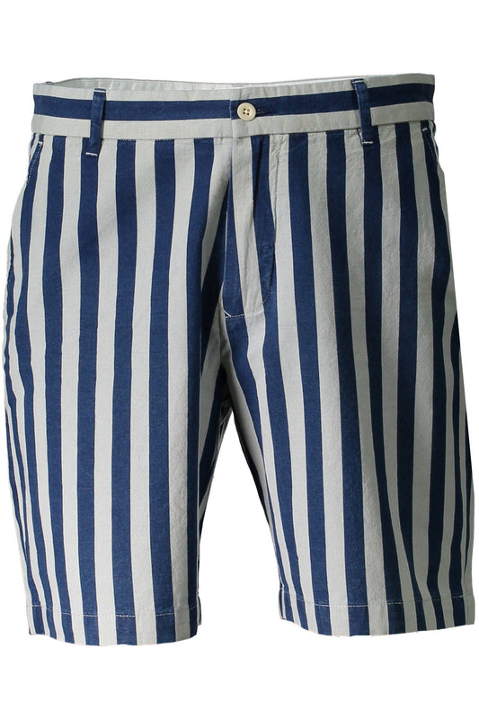 Blue Cotton Men Pant