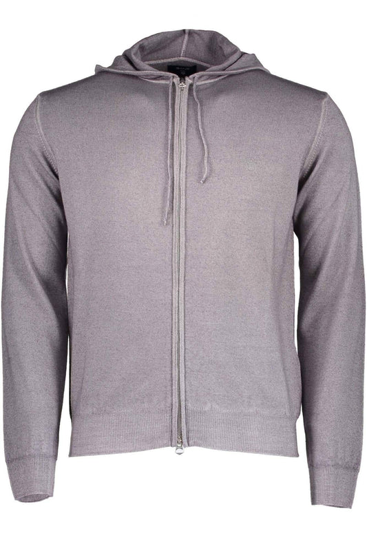 Gray Wool Men Cardigan