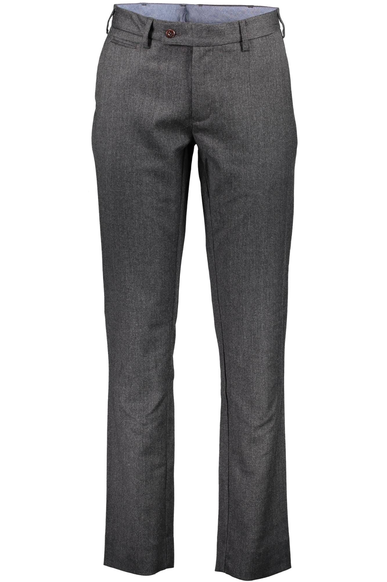 Gray Polyester Mens Trouser