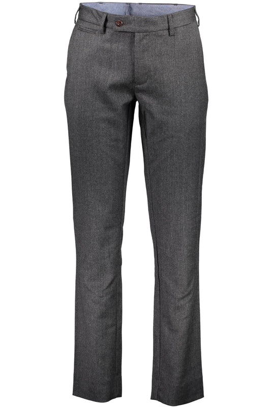 Gray Polyester Mens Trouser
