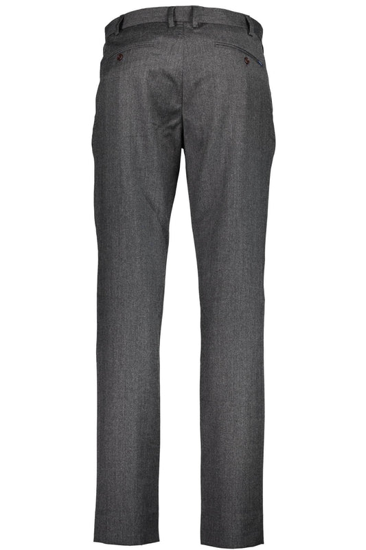 Gray Polyester Mens Trouser