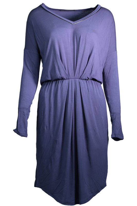 Blue Viscose Women Dress