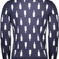 Blue Cotton Men Sweater