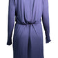 Blue Viscose Women Dress