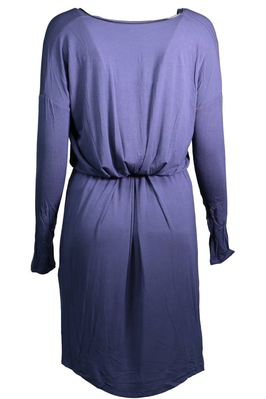 Blue Viscose Women Dress