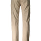 Beige Cotton Men Pant