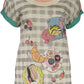 Multicolor Cotton Women T-Shirt