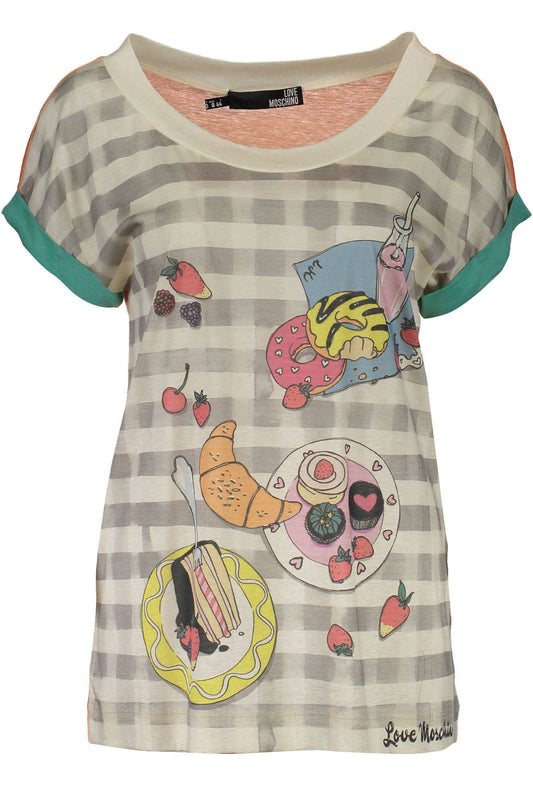 Multicolor Cotton Women T-Shirt