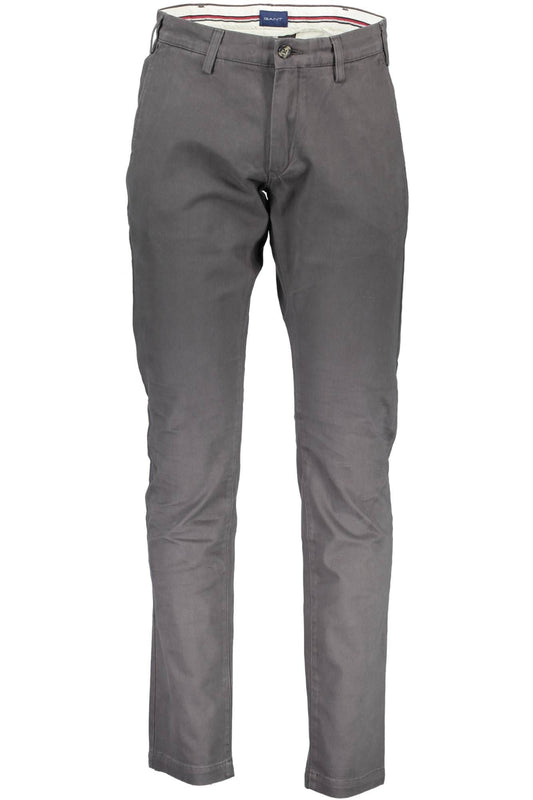 Gray Cotton Men Trouser