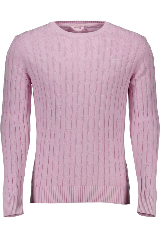 Pink Cotton Men Sweater