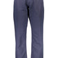 Blue Cotton Men Pant