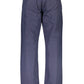 Blue Cotton Men Pant