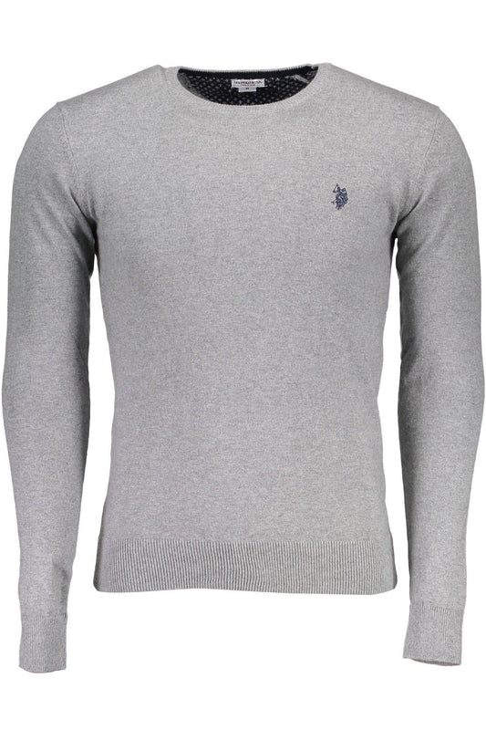 Gray Cotton Mens Sweater