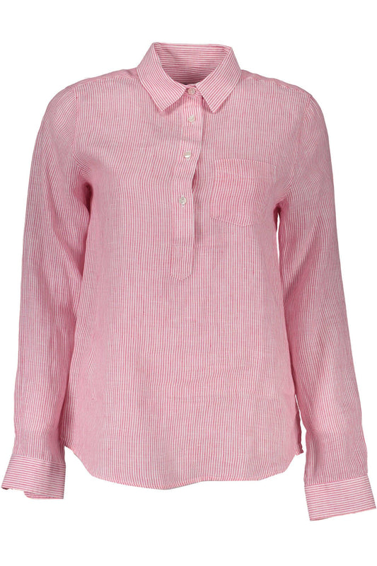 Red Linen Women Shirt