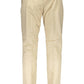 Beige Cotton Men Trouser