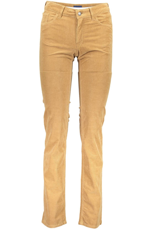 Brown Cotton Women Pants