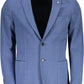 Blue Cotton Men Jacket