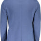Blue Cotton Men Jacket