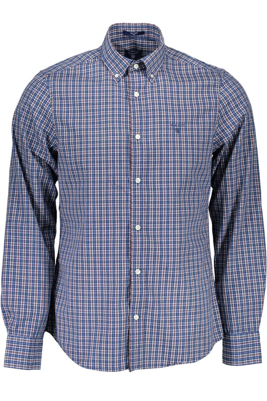 Blue Cotton Men Shirt