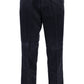 Blue Cotton Men Trouser
