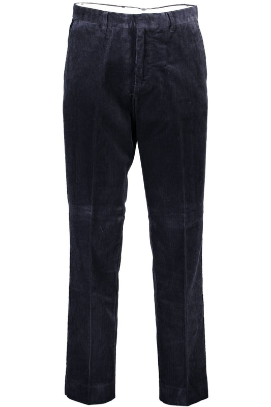 Blue Cotton Men Trouser