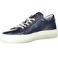 Blue Leather Men Sneaker