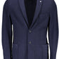 Blue Wool Men Jacket