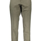 Green Cotton Men Trouser