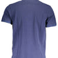 Blue Cotton Men Polo