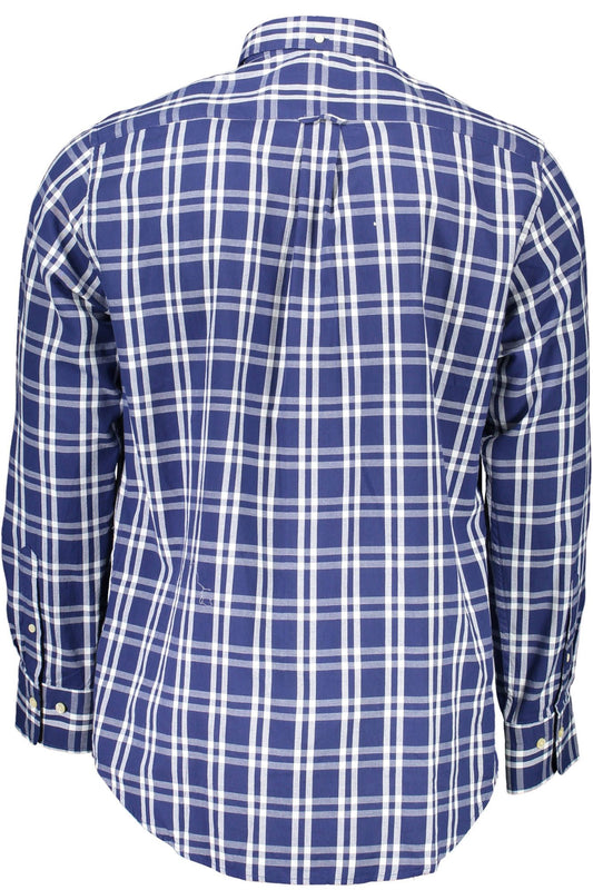 Blue Cotton Men Shirt