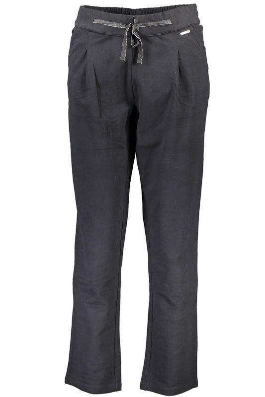 Black Cotton Women Trouser