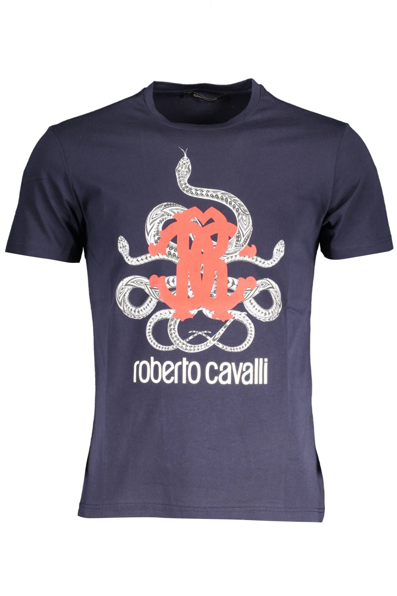 Blue Cotton Men T-Shirt