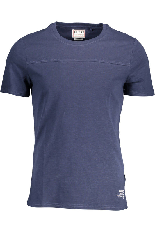 Blue Cotton Men T-Shirt