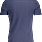 Blue Cotton Men T-Shirt