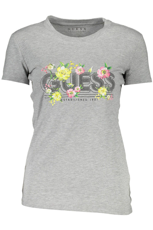 Gray Cotton Women T-Shirt
