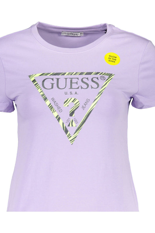 Purple Cotton Women T-Shirt