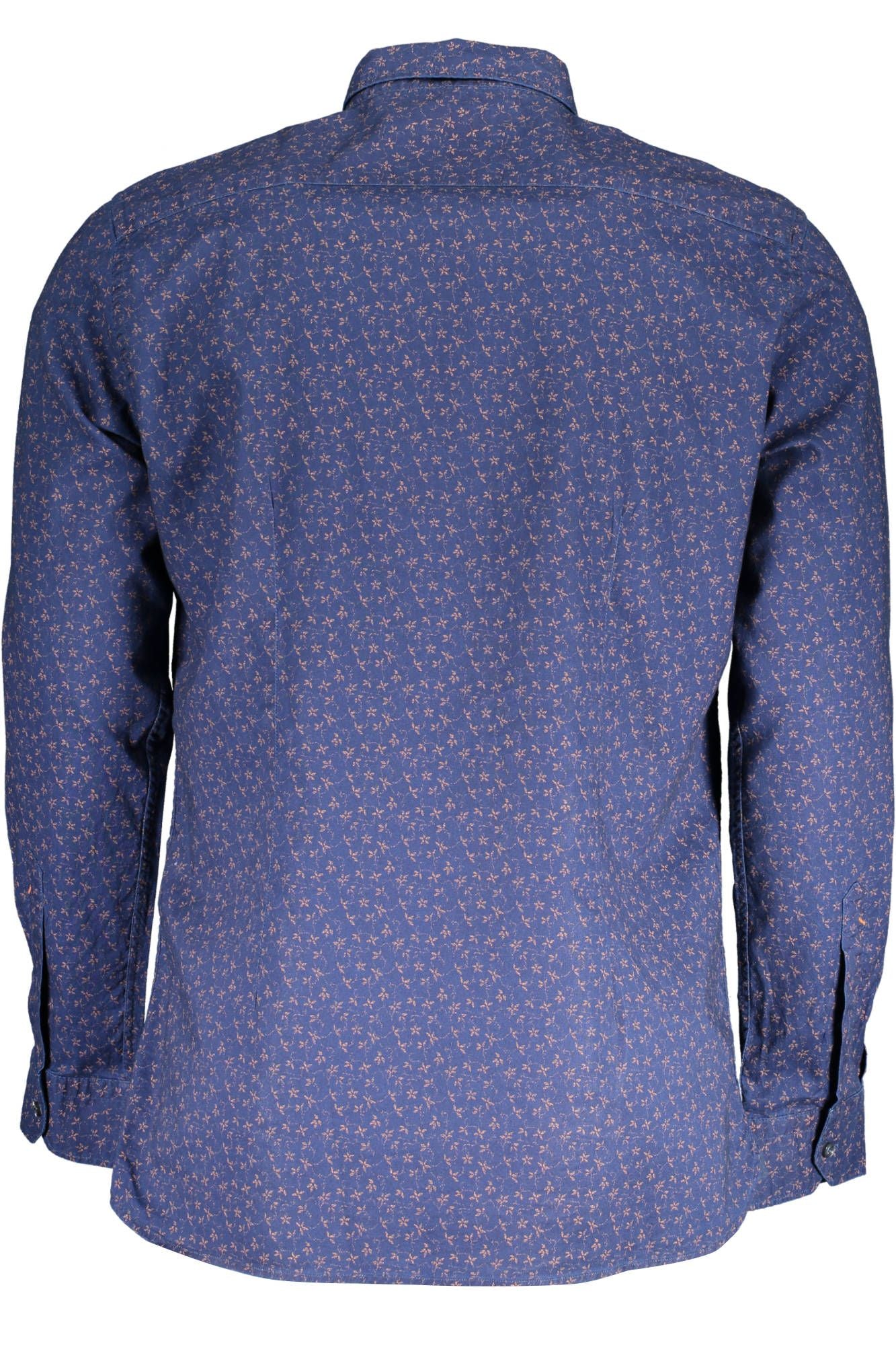Blue Cotton Men Shirt