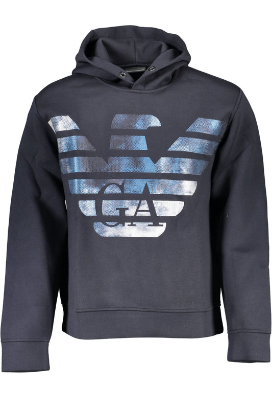 Black Polyester Men Hoodie