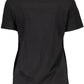 Black Cotton Women T-Shirt