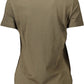 Green Cotton Women T-Shirt