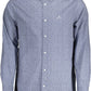 Blue Cotton Men Shirt