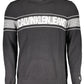 Black Cotton Men Sweater