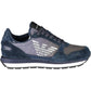 Blue Leather Women Sneaker