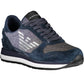 Blue Leather Women Sneaker
